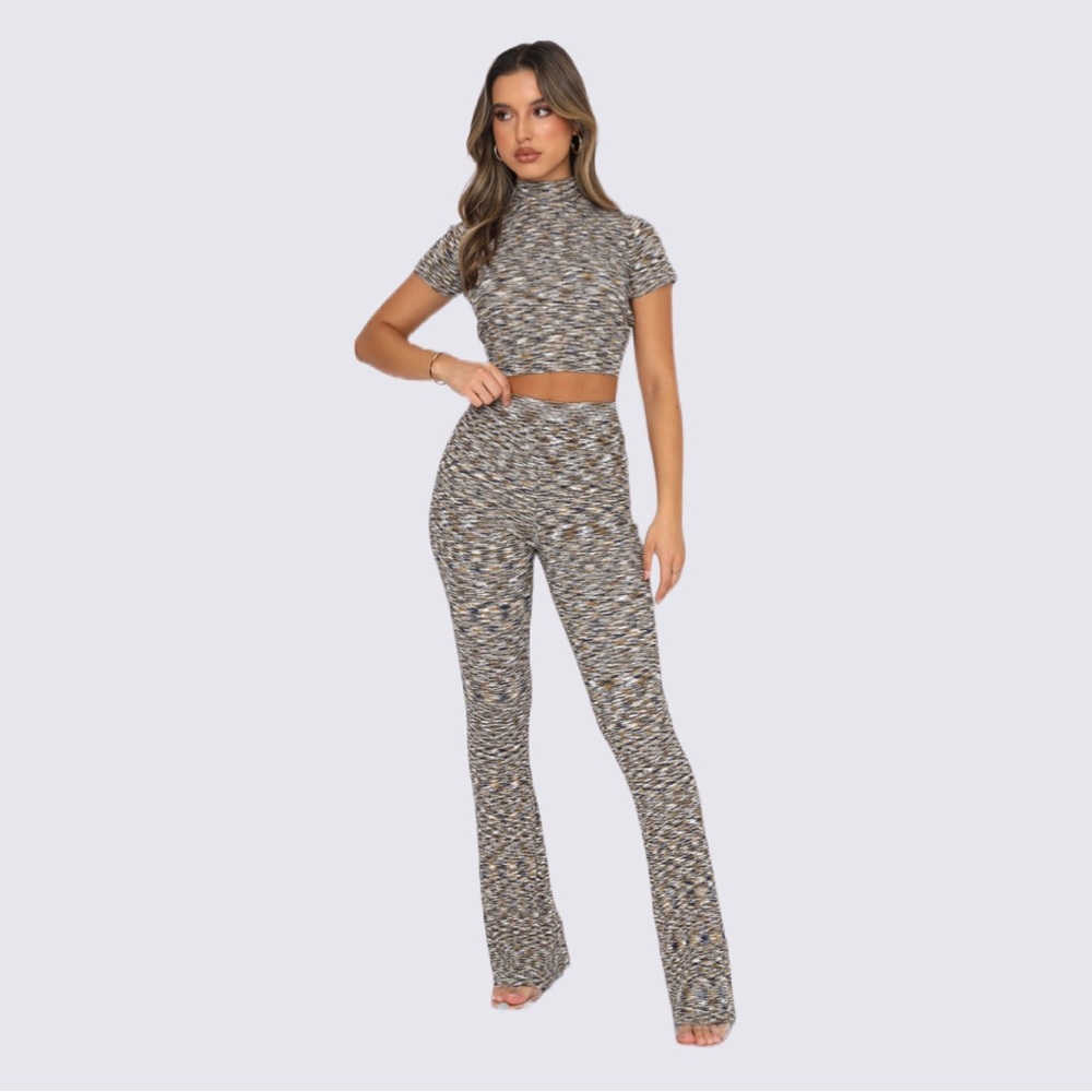 White fox knit set